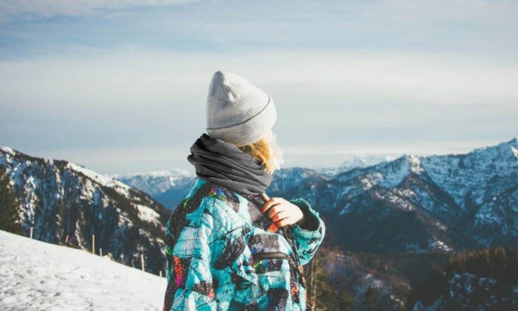 winter closet ideas with beanie and rattan bag